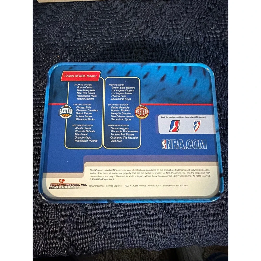 NBA Charlotte Bobcats Brown Leather Trifold Wallet New in Gift Tin